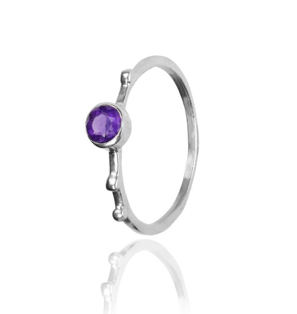 SILVER AMETHYST RING