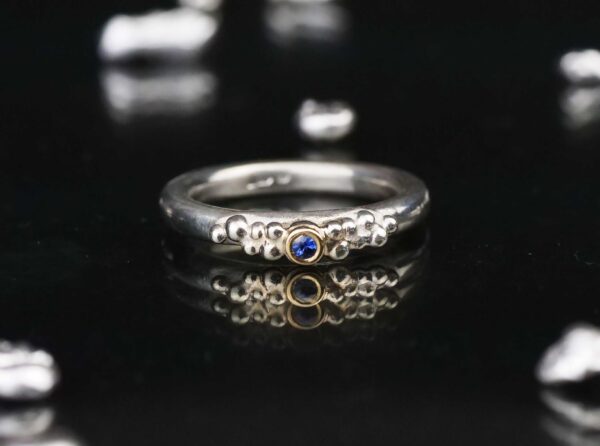 SILVER TANZANITE RING