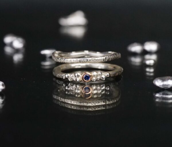 SILVER TANZANITE RING
