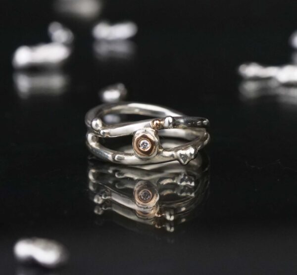 SILVER TOPAZ RING