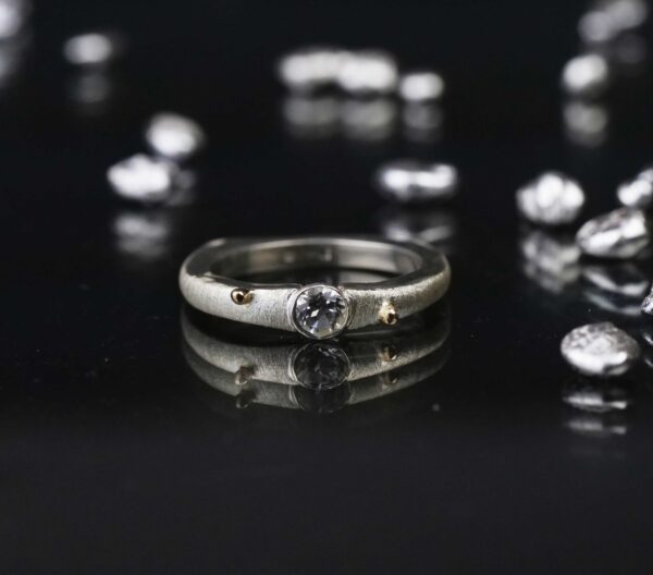 SILVER TOPAZ RING