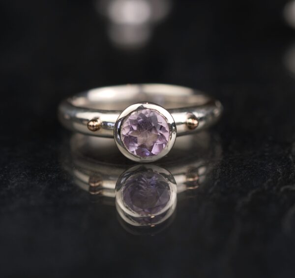 SILVER AMETHYST RING