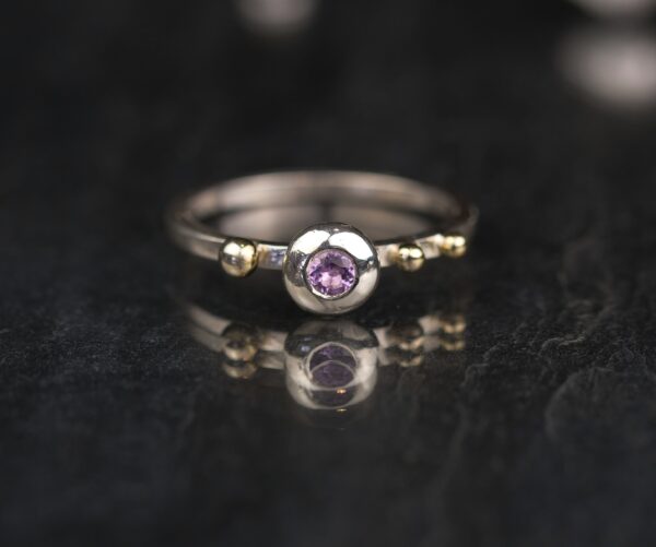 SILVER AMETHYST RING